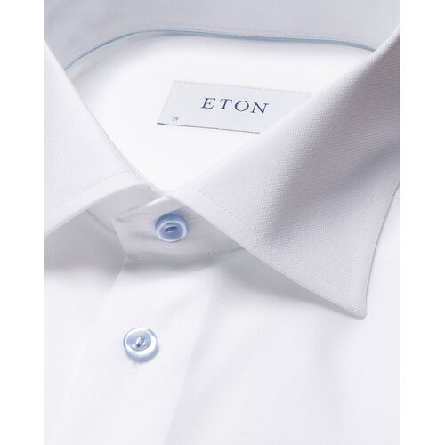 Eton Contemporary Fit - White Semi Solid Twill Shirt
