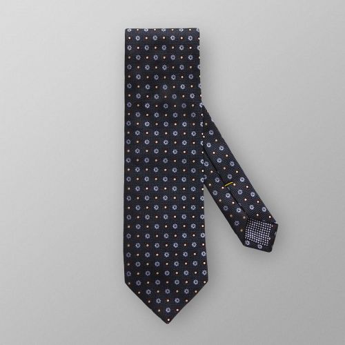 Navy Floral Woven Silk Tie